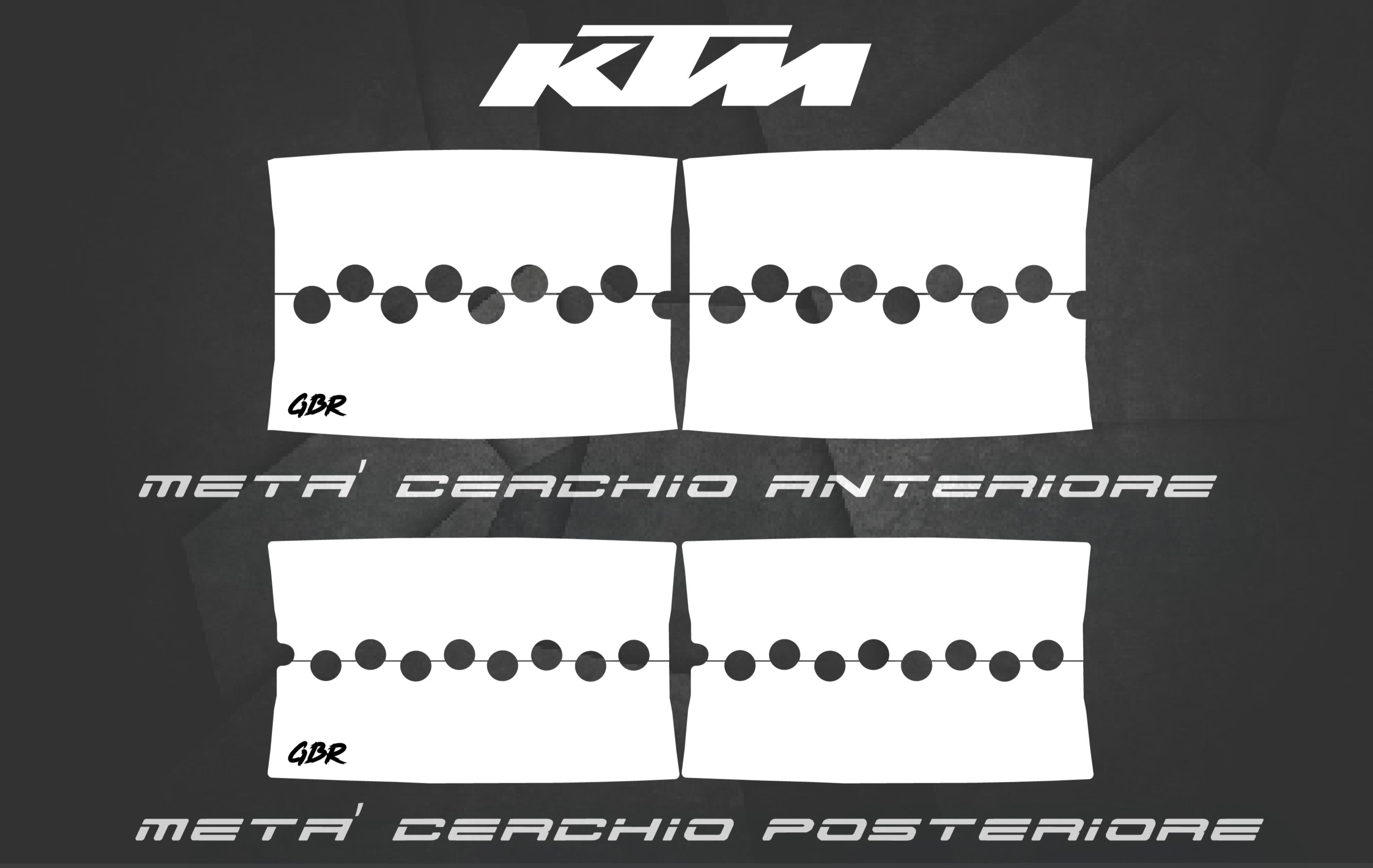 Adesivi Moto KTM, Adesivi Bi-Color Motard GBR Performance® KTM