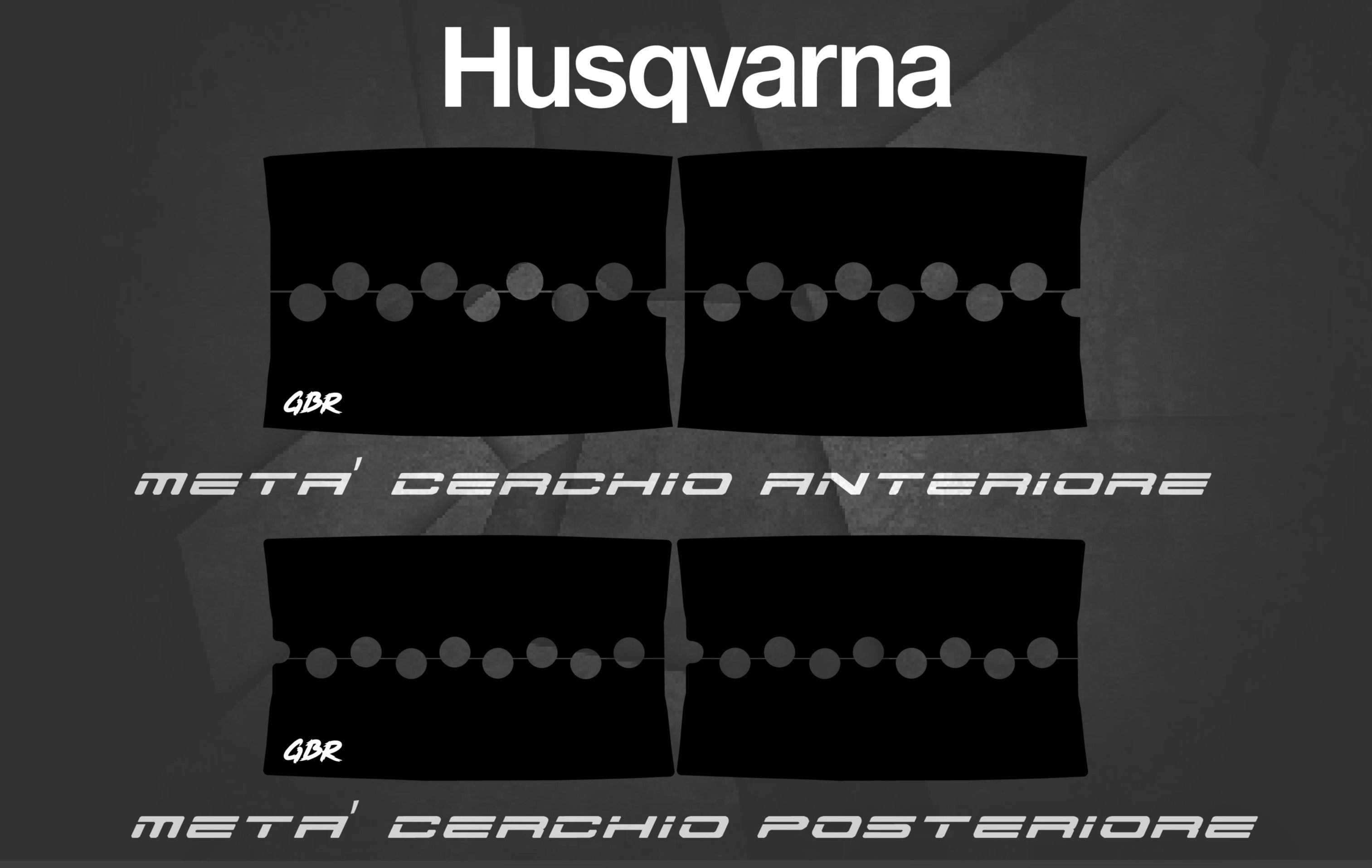 Adesivi Moto Personalizzati Honda, Adesivi Bi-Color Motard GBR Performance® HUSQVARNA