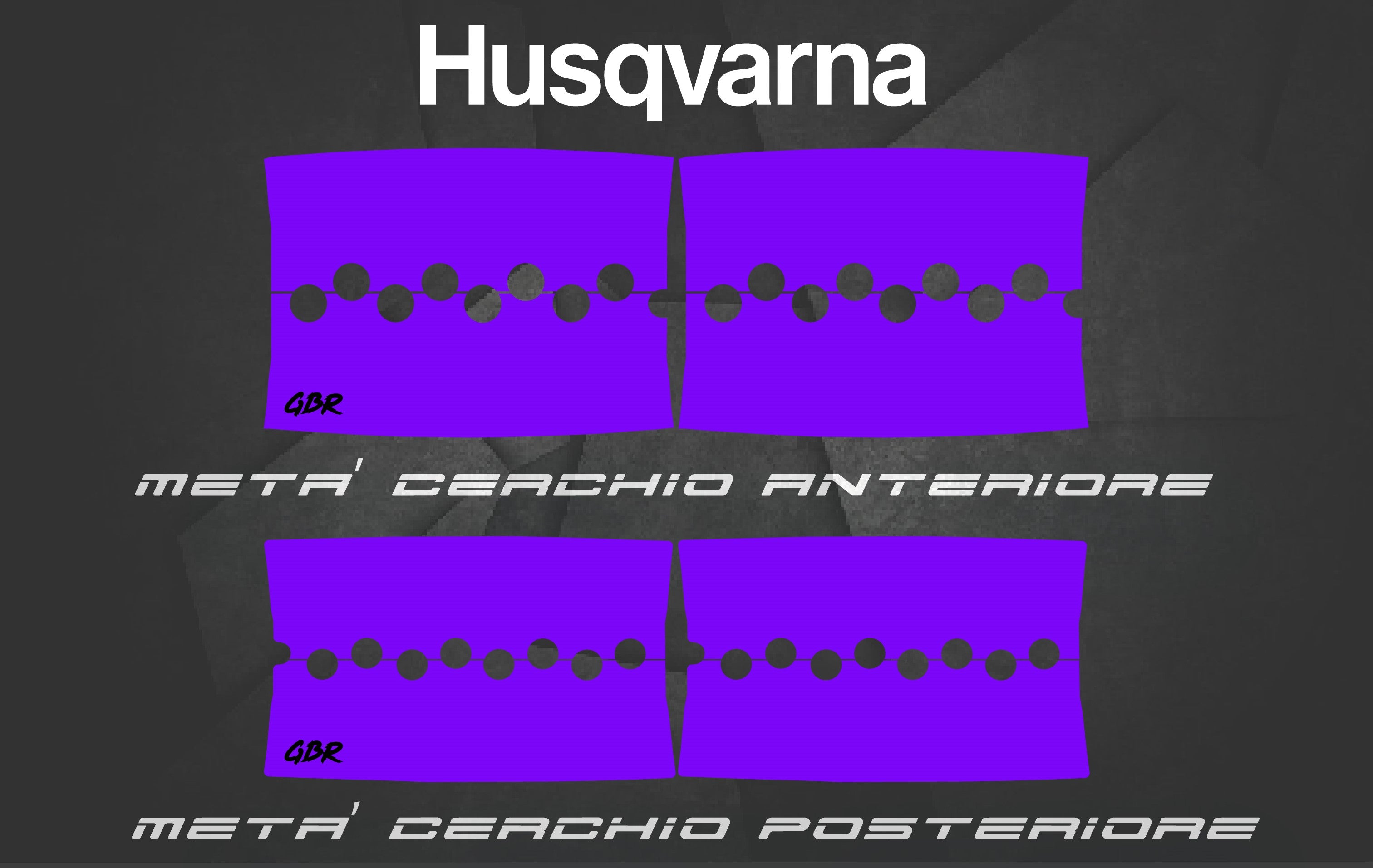 Adesivi Moto Personalizzati Honda, Adesivi Bi-Color Motard GBR Performance® HUSQVARNA