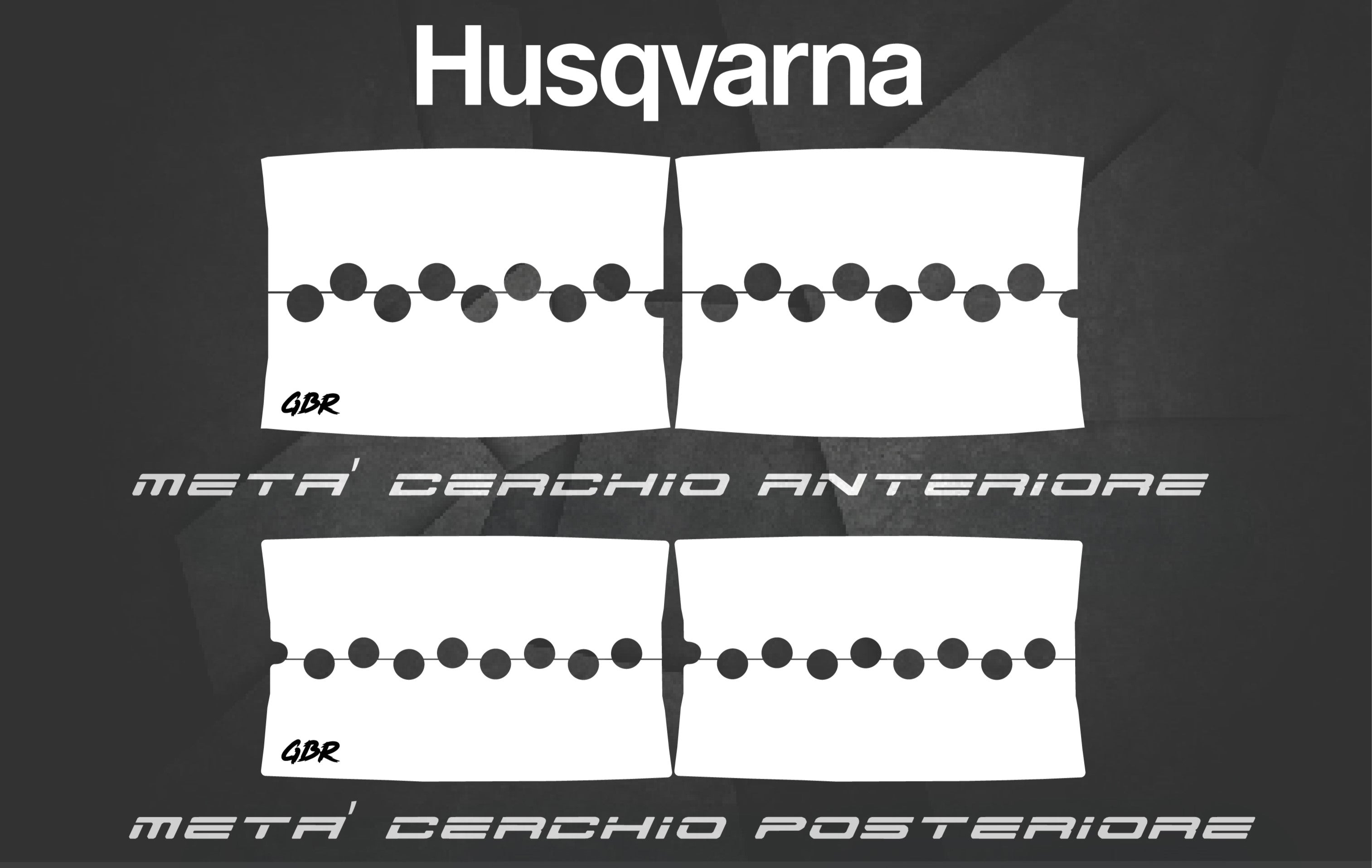 Adesivi Moto Personalizzati Honda, Adesivi Bi-Color Motard GBR Performance® HUSQVARNA