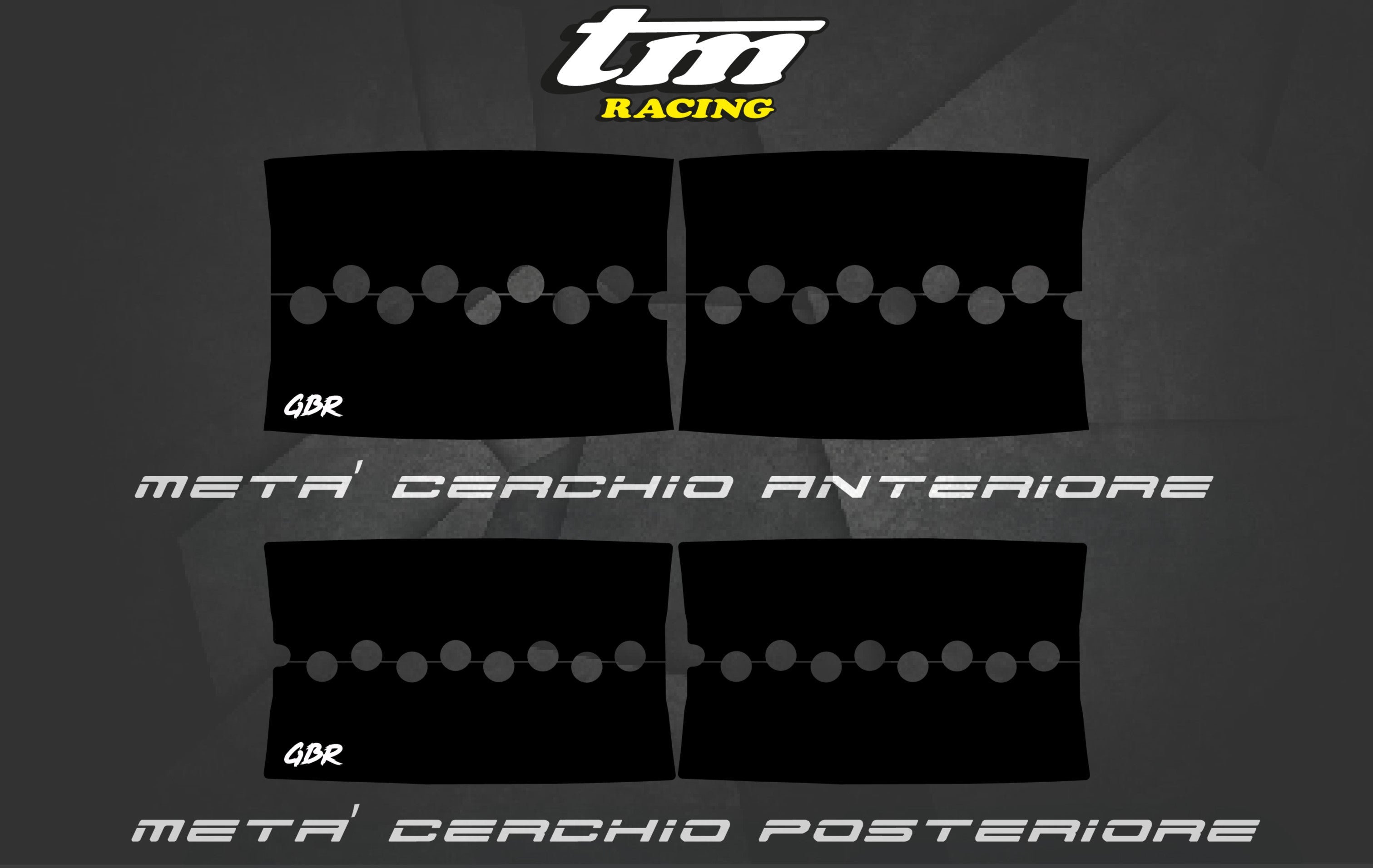 Adesivi Motard Bi-Colore, Adesivi Bi-Color Motard GBR Performance® TM RACING